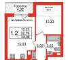 Сдам 1-комнатную квартиру, Меридианная ул. 6к1, 35 м²