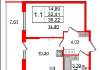 Сдам 1-комнатную квартиру, пр-т Будённого 21к1, 36.2 м²